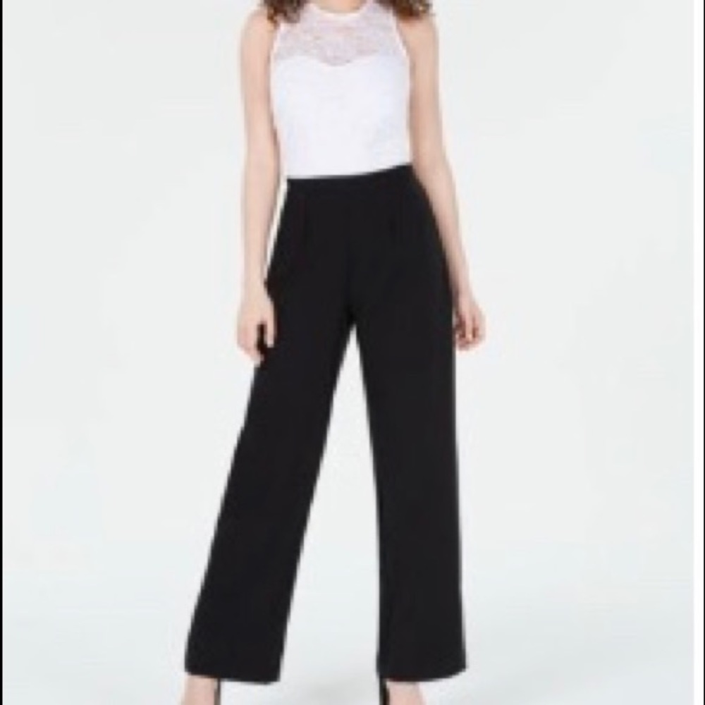XOXO Juniors' Illusion Lace Jumpsuit